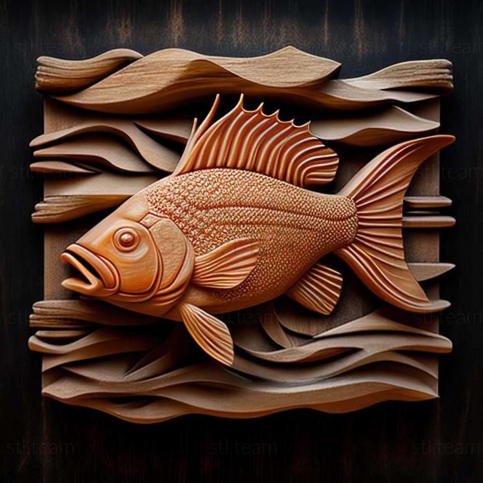 3D model American shubunkin fish (STL)